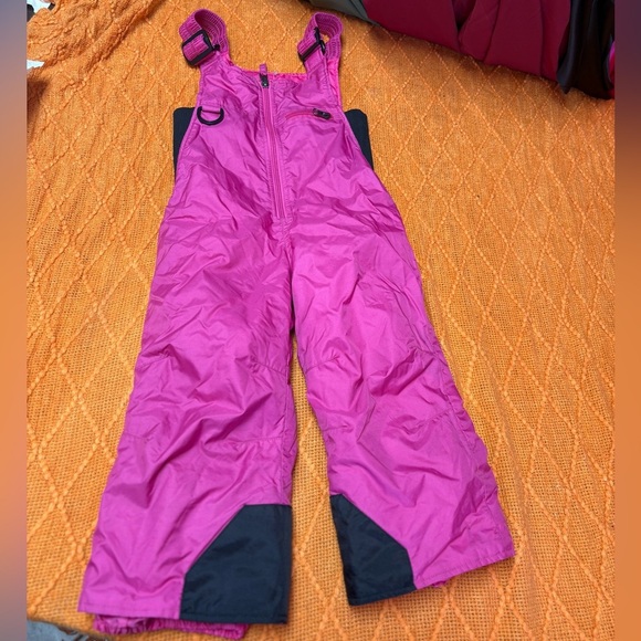 Kids Pink Snow Bib - Picture 1 of 2